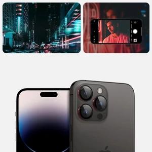 Чорно-червоне скло на камеру Spigen Glas.tR Ez Fit Optik Pro для iPhone 16 Pro Max - Фото 10