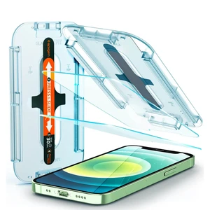 Захисне скло з рамкою для поклейки Spigen EZ FIT GLAS.tR SLIM для iPhone 12 mini (2 шт.)