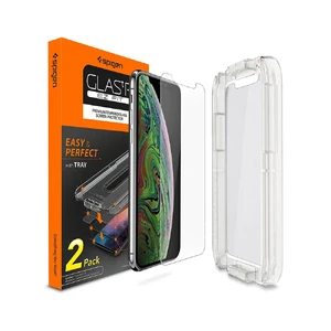 Захисне скло Spigen GLAS.tR SLIM EZ FIT для iPhone 11 Pro Max | XS Max (2 скла + рамка для поклейки)