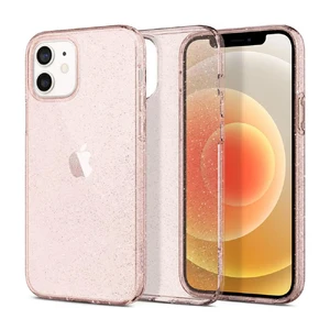 Силиконовый чехол Spigen Liquid Crystal Glitter Rose Quartz для iPhone 12 | 12 Pro ACS01699 - Фото 1