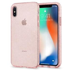 Чехол Spigen Liquid Crystal Glitter Rose Quartz для iPhone X | XS - Фото 2