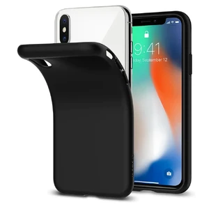 Чехол Spigen Liquid Crystal Matte Black для iPhone X | XS - Фото 6