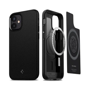 Пластиковий чорний чохол Spigen Mag Armor Magsafe для iPhone 12 mini - Фото 3