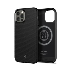 Пластиковый черный чехол Spigen Mag Armor Magsafe для iPhone 12 | 12 Pro - Фото 4