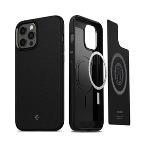 Пластиковый черный чехол Spigen Mag Armor Magsafe для iPhone 12 Pro Max - Фото 3