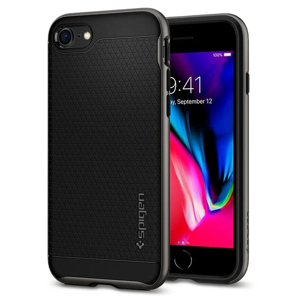 Чохол Spigen Neo Hybrid 2 Gunmetal для iPhone SE 3 | SE 2 | 8 | 7 у Вінниці