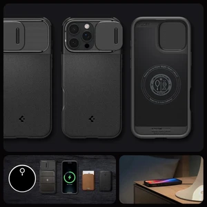 Чорний чохол Spigen Optik Armor Mag MagSafe для iPhone 16 Pro - Фото 12