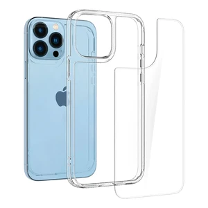 Стеклянный чехол Spigen Quartz Hybrid Crystal Clear для iPhone 13 Pro Max - Фото 2