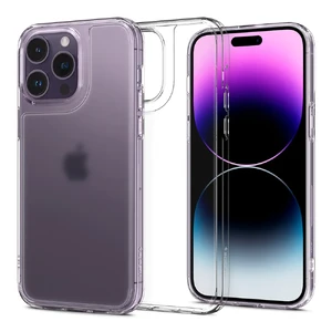 Стеклянный чехол Spigen Case Quartz Hybrid Crystal Clear для iPhone 14 Pro Max ACS04831 - Фото 1