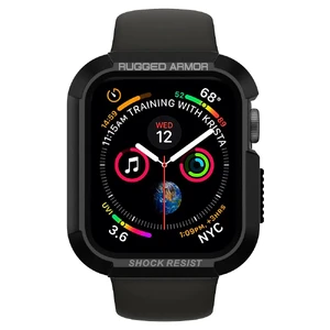 Противоударный чехол Spigen Rugged Armor Black для Apple Watch 40mm SE 2 | SE | 6 | 5 | 4 - Фото 3