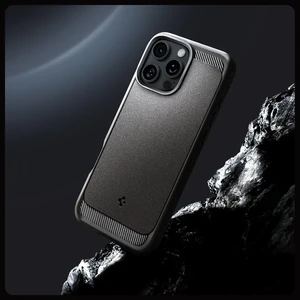 Серый чехол Spigen Rugged Armor MagSafe для iPhone 16 Pro - Фото 12