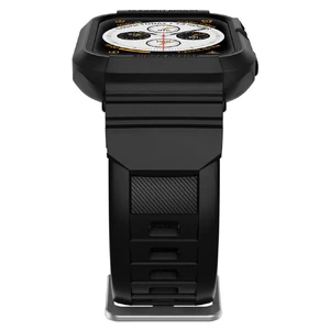 Противоударный чехол-ремешок Spigen Rugged Armor Pro Black для Apple Watch 44mm SE 2 | SE | 6 | 5 | 4 - Фото 4