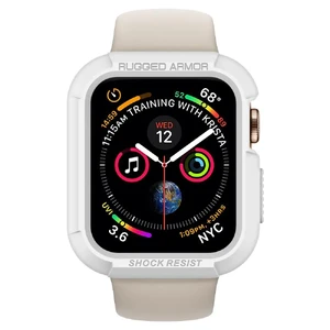 Противоударный чехол Spigen Rugged Armor White для Apple Watch 40mm SE 2 | SE | 6 | 5 | 4 - Фото 3