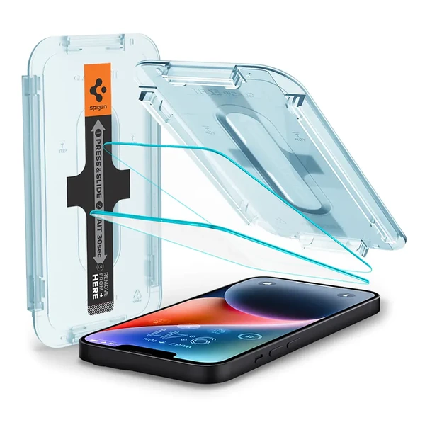 Захисне скло Spigen Screen Protector EZ FIT Glas.tR (Sensor Protection) для iPhone 14 | 13 | 13 Pro (2 шт.) у Рівному