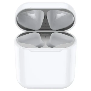 Захисна накладка Spigen Shine Shield Metallic Silver для зарядного кейса AirPods 1 | 2