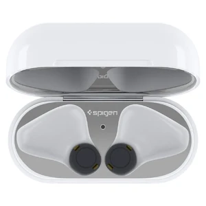 Захисна накладка Spigen Shine Shield Metallic Silver для зарядного кейса AirPods 1 | 2 - Фото 2
