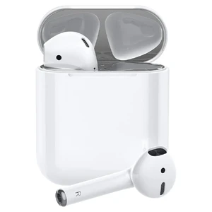 Захисна накладка Spigen Shine Shield Metallic Silver для зарядного кейса AirPods 1 | 2 - Фото 3