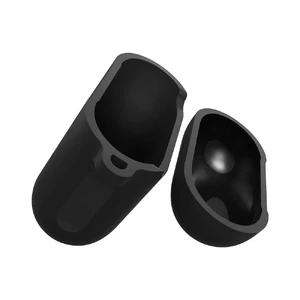 Силиконовый чехол с карабином Spigen Silicone Case Black для Apple AirPods - Фото 6