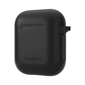 Силиконовый чехол с карабином Spigen Silicone Case Black для Apple AirPods - Фото 2
