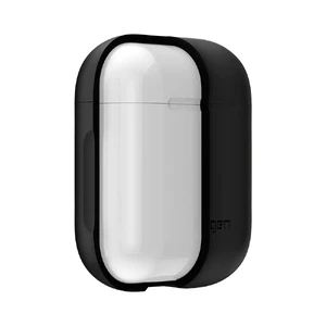 Силиконовый чехол с карабином Spigen Silicone Case Black для Apple AirPods - Фото 4