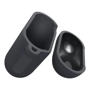 Силіконовий чохол з карабіном Spigen Silicone Case Charcoal для Apple AirPods - Фото 4