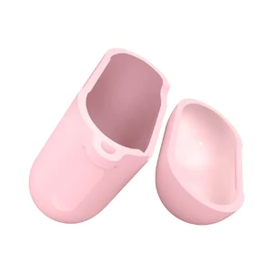 Силиконовый чехол с карабином Spigen Silicone Case Pink для Apple AirPods - Фото 6