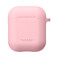 Силиконовый чехол с карабином Spigen Silicone Case Pink для Apple AirPods - Фото 3