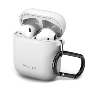 Силіконовий чохол з карабіном Spigen Silicone Case White для Apple AirPods 066CS24809 - Фото 1