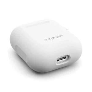Силіконовий чохол з карабіном Spigen Silicone Case White для Apple AirPods - Фото 4
