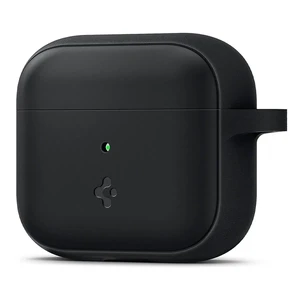 Силіконовий чохол з карабіном Spigen Silicone Fit Black для AirPods 3 - Фото 2