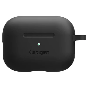 Чехол с карабином Spigen Silicone Fit Black для Airpods Pro - Фото 2