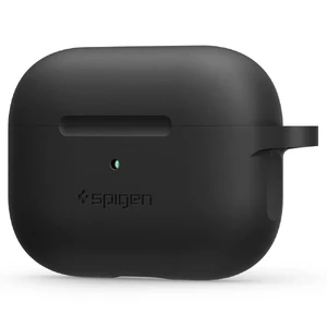 Чехол с карабином Spigen Silicone Fit Black для Airpods Pro - Фото 3