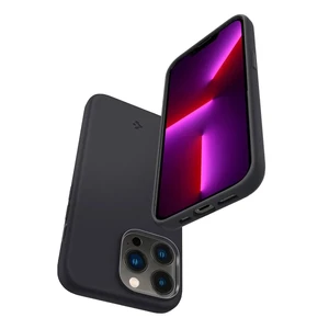 Силиконовый чехол-накладка Spigen Silicone Fit Black для iPhone 13 Pro - Фото 2