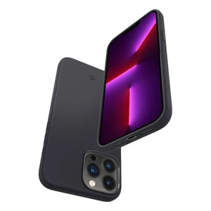 Силиконовый чехол-накладка Spigen Silicone Fit Black для iPhone 13 Pro Max - Фото 3