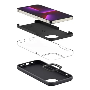 Силиконовый чехол-накладка Spigen Silicone Fit Black для iPhone 13 Pro Max - Фото 4