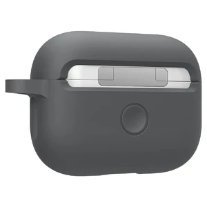 Чeхол з карабіном Spigen Silicone Fit Charcoal для Airpods Pro - Фото 3