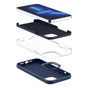Силиконовый чехол-накладка Spigen Silicone Fit Navy Blue для iPhone 13 Pro Max - Фото 4