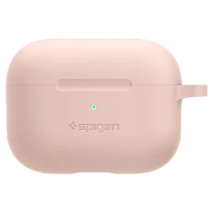 Чехол с карабином Spigen Silicone Fit Pink для Airpods Pro - Фото 2