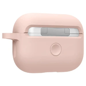Чехол с карабином Spigen Silicone Fit Pink для Airpods Pro - Фото 3