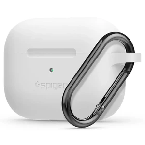 Чeхол з карабіном Spigen Silicone Fit White для Airpods Pro