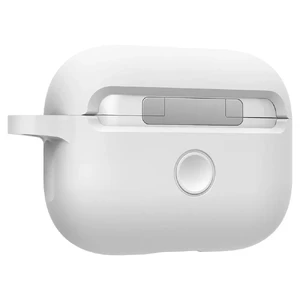 Чехол с карабином Spigen Silicone Fit White для Airpods Pro - Фото 3