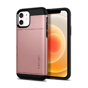 Чохол з відділенням для карт Spigen Slim Armor CS Rose Gold для iPhone 12 | 12 Pro ACS01708 - Фото 1