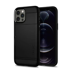 Чохол з відділенням для карт Spigen Slim Armor CS Black для iPhone 12 | 12 Pro - Фото 2