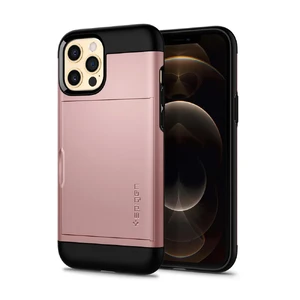 Чохол з відділенням для карт Spigen Slim Armor CS Rose Gold для iPhone 12 | 12 Pro - Фото 2