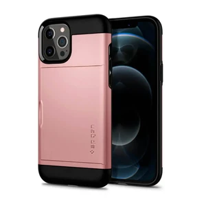Чехол с отделением для карт Spigen Slim Armor CS Rose Gold для iPhone 12 Pro Max ACS01624 - Фото 1