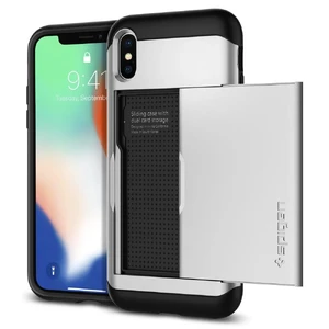 Чохол Spigen Slim Armor CS Satin Silver для iPhone X | XS 057CS22158 - Фото 1