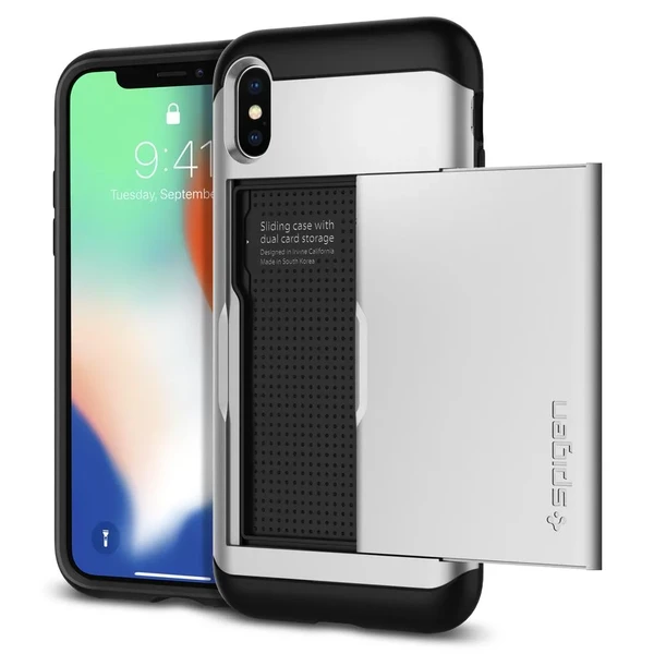 Чохол Spigen Slim Armor CS Satin Silver для iPhone X | XS