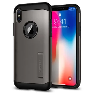 Чехол Spigen Slim Armor Gunmetal для iPhone X | XS - Фото 2