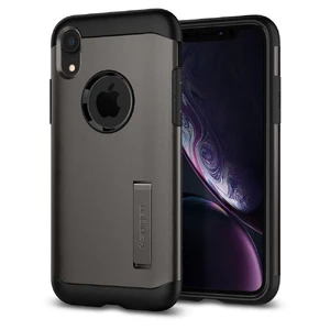 Протиударний чохол Spigen Slim Armor Gunmetal для iPhone XR - Фото 2