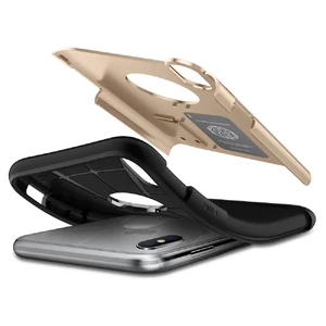 Протиударний чохол Spigen Slim Armor Champagne Gold для iPhone XR - Фото 4